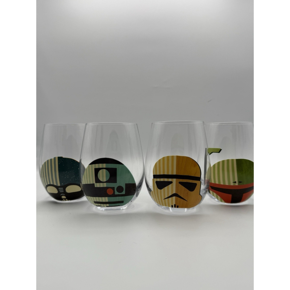 Star Wars™ Helmet Hues Tumblers Stemless Glasses. Set of 4 Large 19oz Glass D...